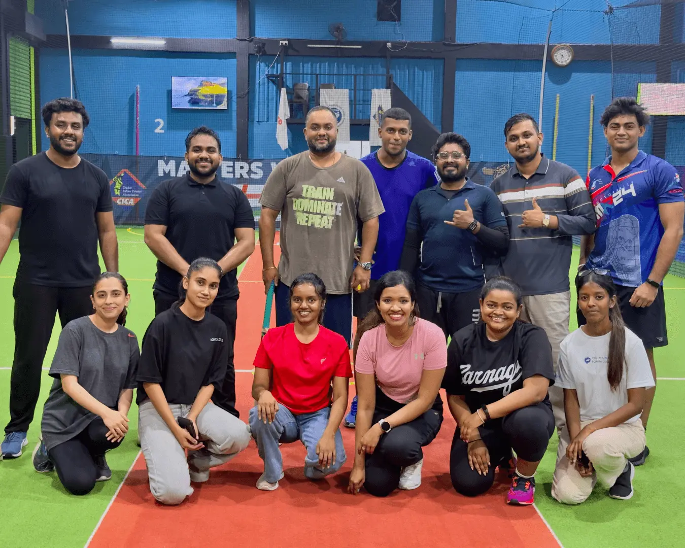 Employees of IOG Global bonding through cricket on the final Friday of the month