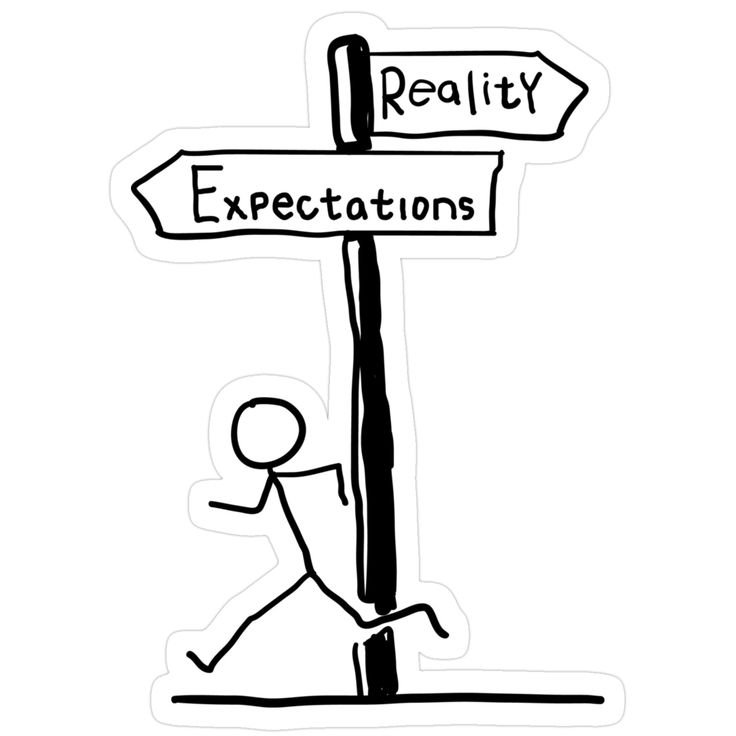 Expectations Reality Sticker