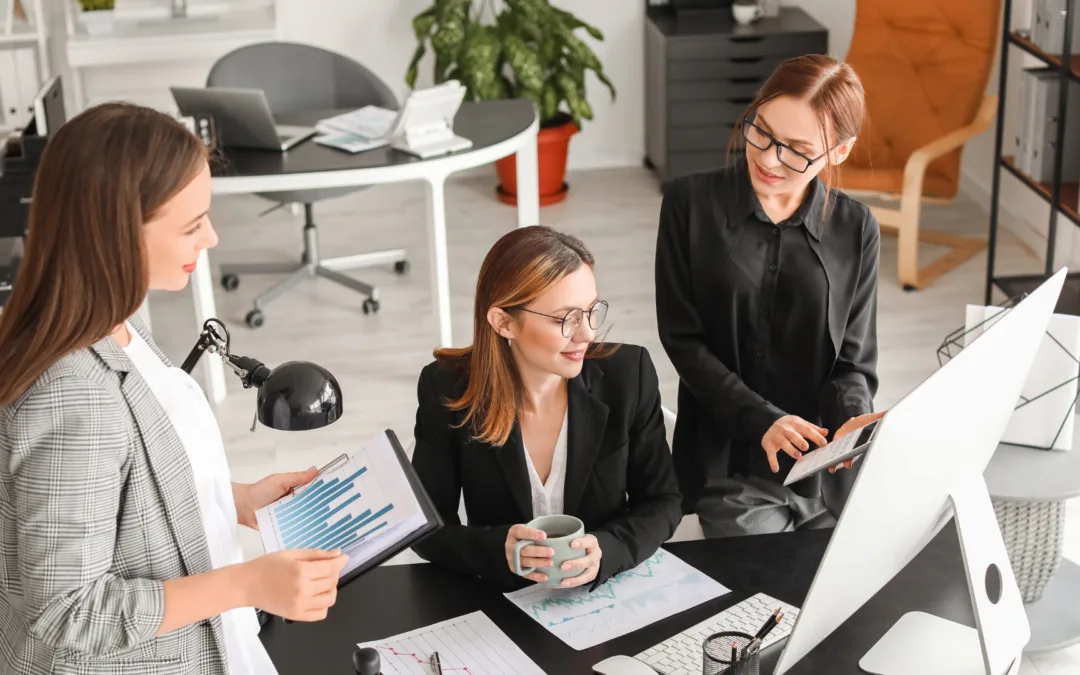Three offshore accounting and finance professionals working