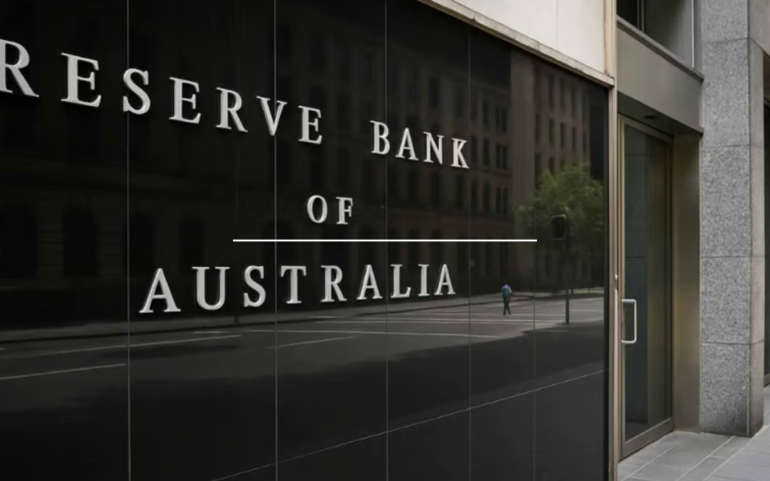 A wall with the words "Reserve Bank of Australia" written on it
